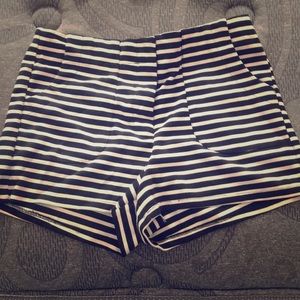 Pinstripe stretch shorts